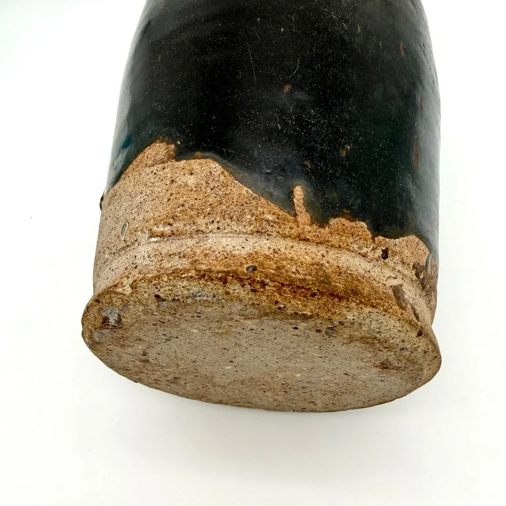 13th C Chinese Henan Black Iron Glaze Jar 8.3